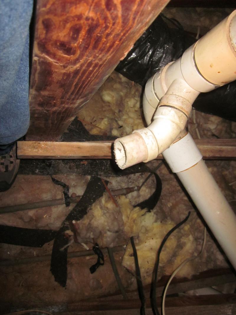 Cut plumbing vent stack in Cape Coral, Fl.